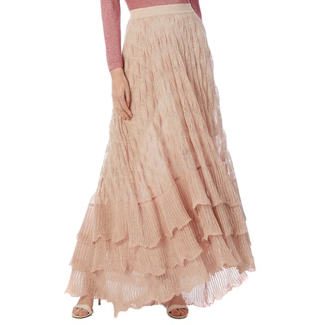 Missoni Pink Knitted Maxi Skirt