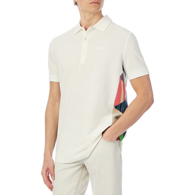 Missoni White Side Detail Polo Shirt