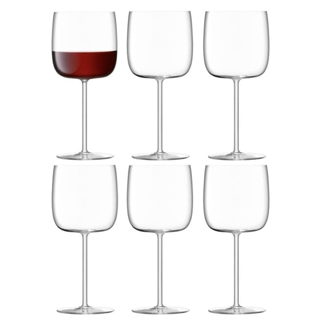 LSA Set of 6 Borough Wine Glasses, 450ml
