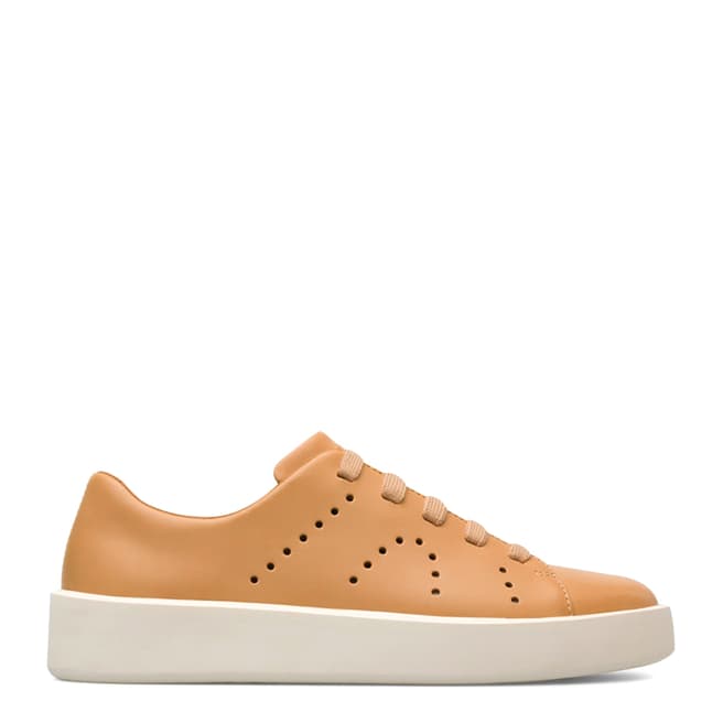 Camper Orange Courb Leather Sneakers