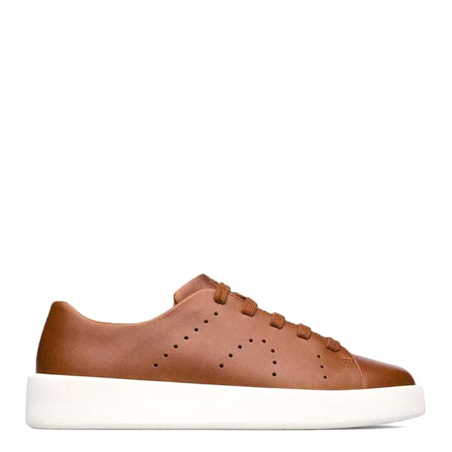 Camper Brown Courb Leather Sneakers
