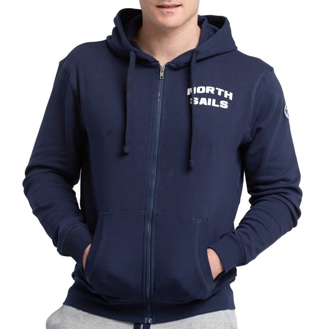 NORTH SAILS Navy Hooded Cotton Sweatshirt