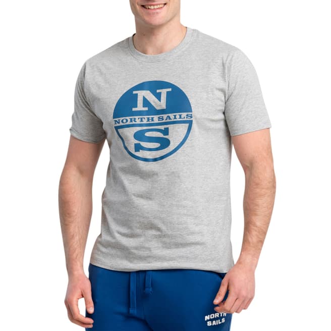 NORTH SAILS Grey Logo Cotton T-Shirt