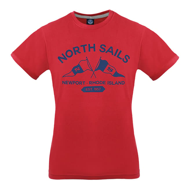 NORTH SAILS Red Logo Cotton T-Shirt
