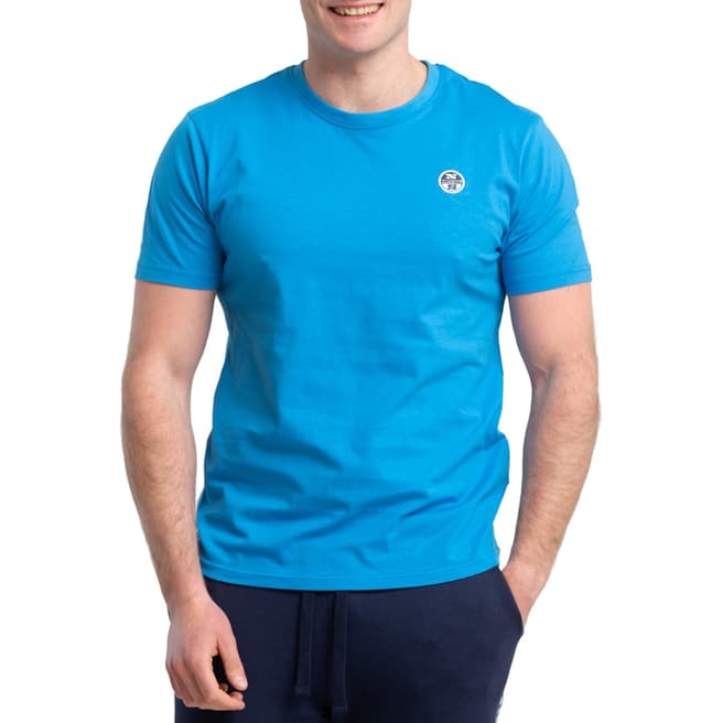 NORTH SAILS Blue Cotton Logo T-Shirt