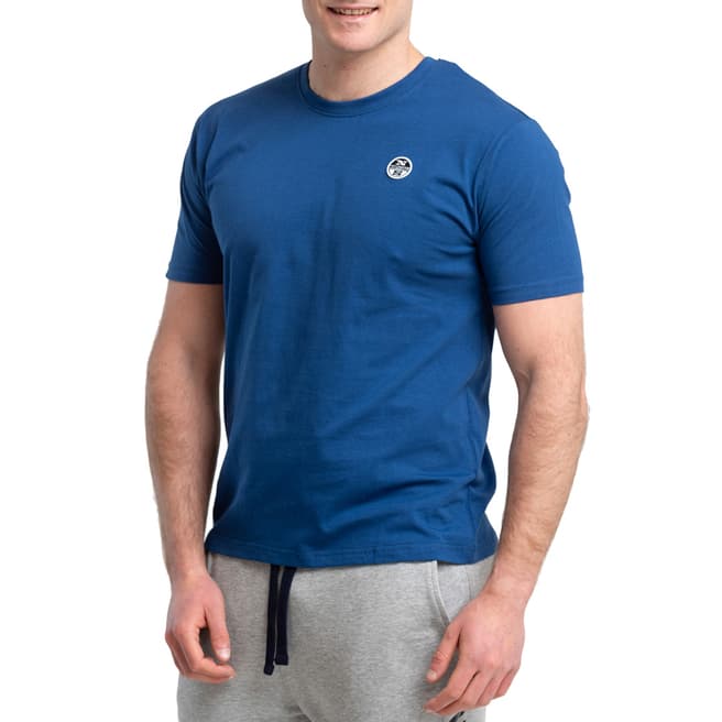 NORTH SAILS Blue Logo Cotton T-Shirt