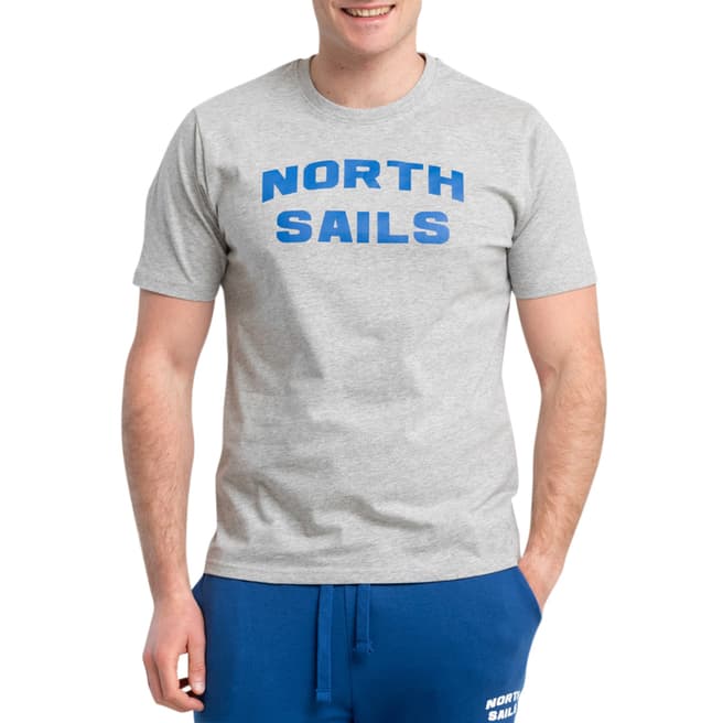 NORTH SAILS Grey Cotton Print T-Shirt