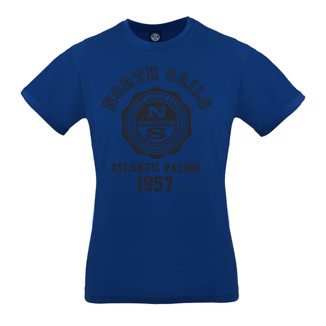NORTH SAILS Blue Cotton Print T-Shirt