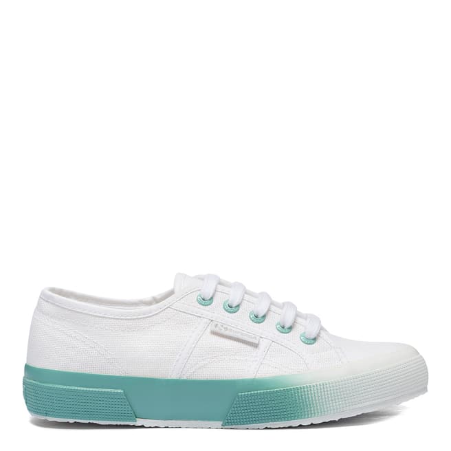 Superga White/Blue 2750  Gradient Sole Sneakers