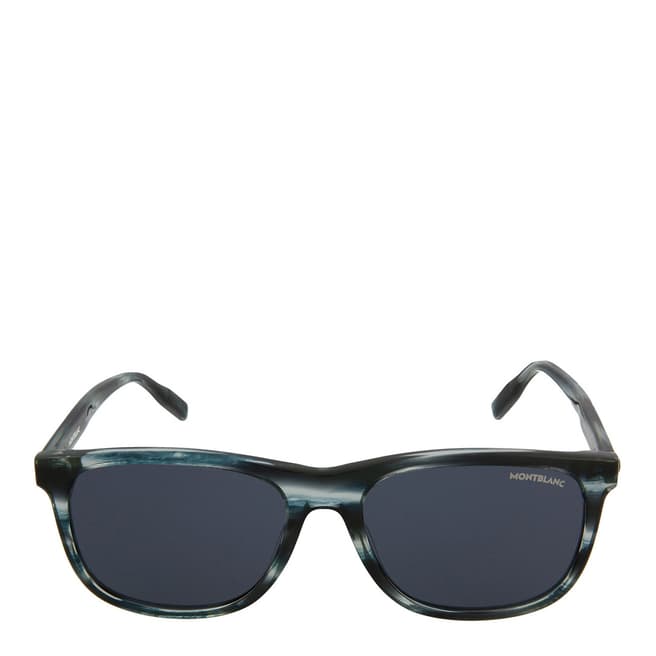 Montblanc Men's Blue Montblanc Sunglasses 56mm