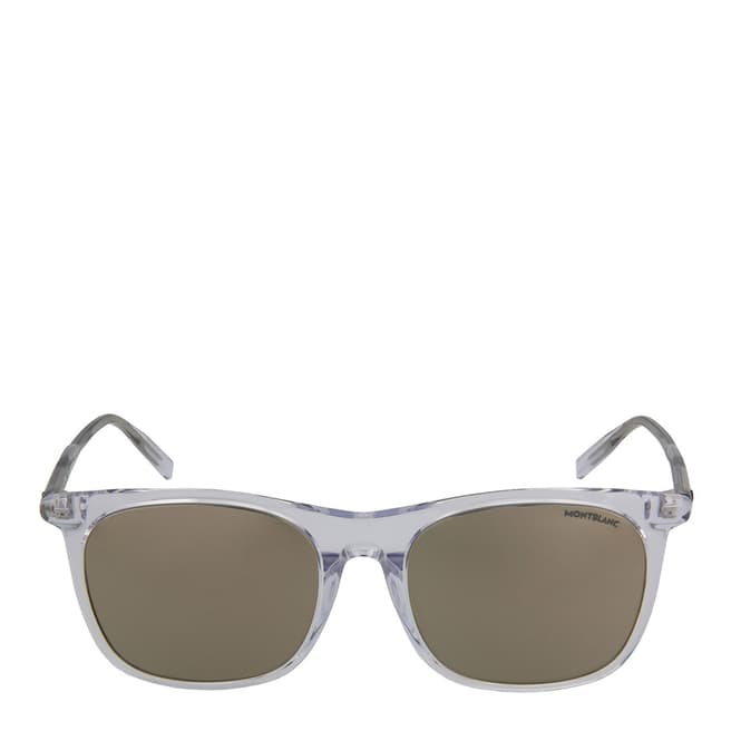 Montblanc Men's Crystal White Montblanc Sunglasses 55mm