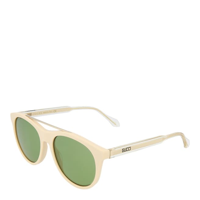 Gucci Unisec Ivory/Crystal/Green Gucci Sunglasses 54mm