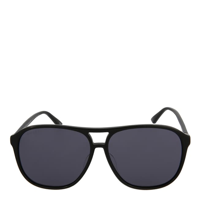 Gucci Men's Black/Silver Gucci Sunglasses 59mm
