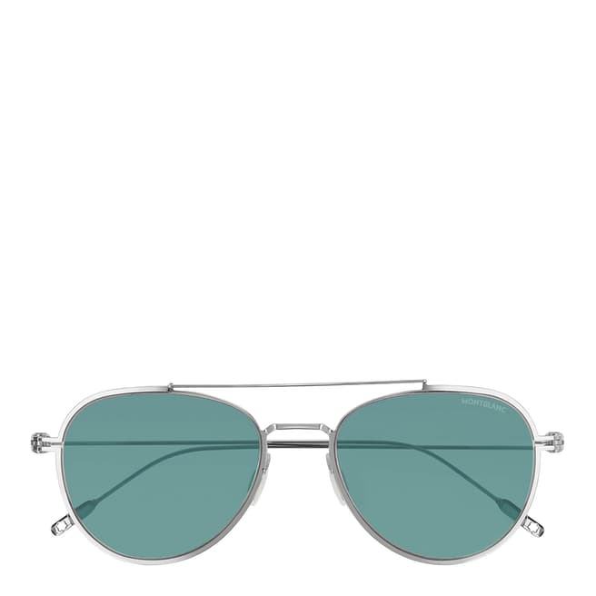 Montblanc Unisex Silver/Green Montblanc Sunglasses 54mm