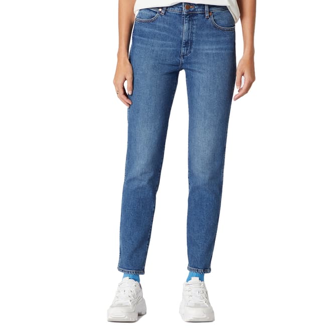 Wrangler Blue Retro Skinny Cotton Jeans