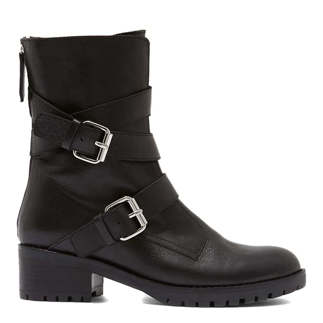 Mint Velvet Black Tammy Leather Boots