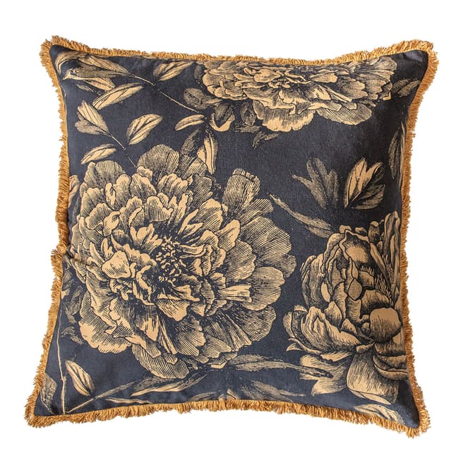 Gallery Living Vintage Floral 55x55cm Cushion, Gold