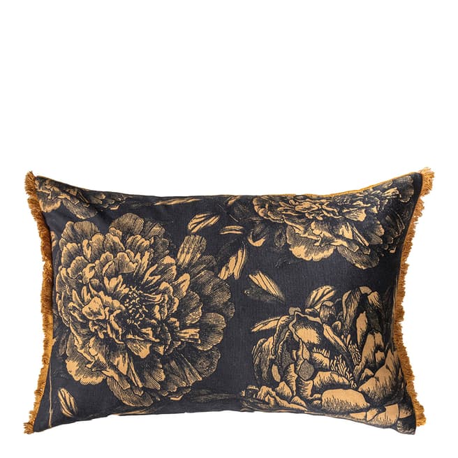 Gallery Living Vintage Floral 60x40cm Cushion, Gold