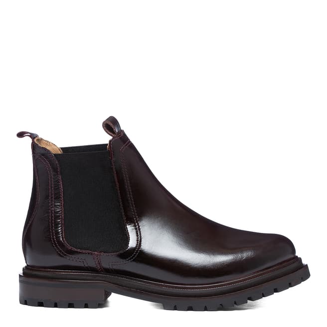 Hudson London Oxblood Leather Wilow Chelsea Boots
