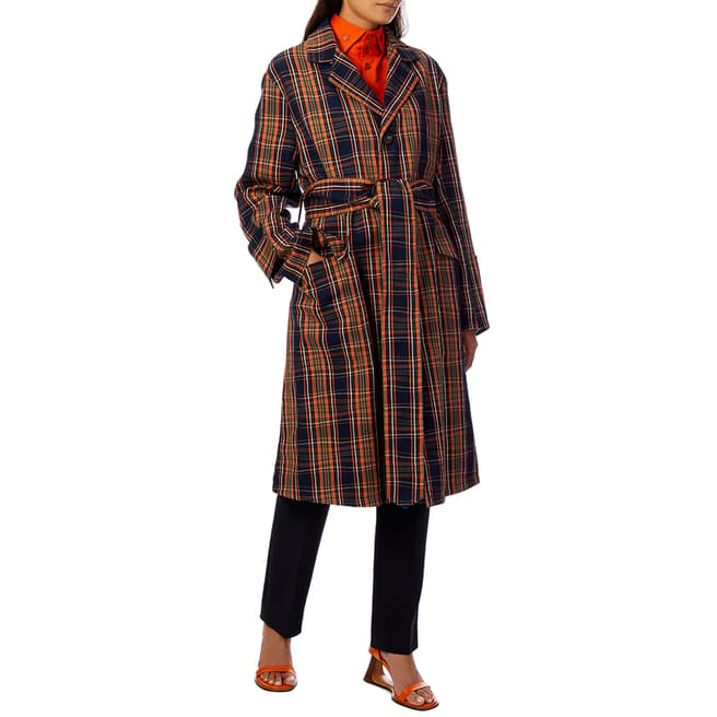 Vivienne Westwood Navy Belted Wool Ophelia Coat