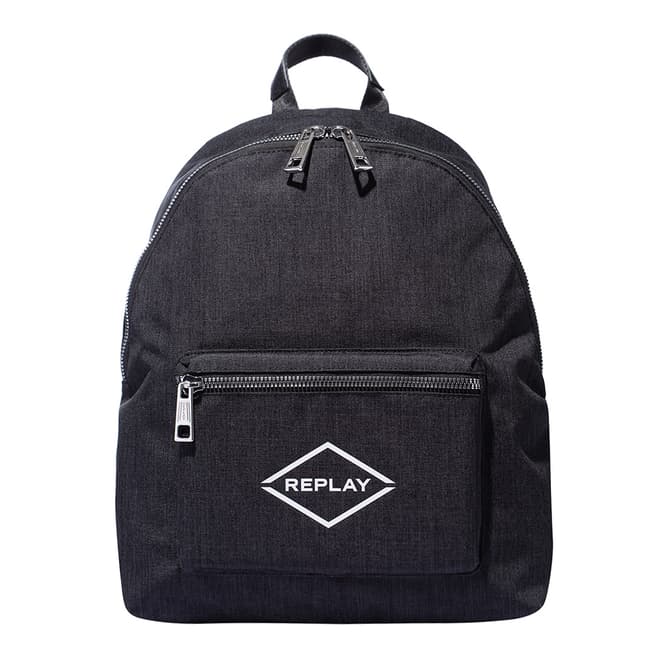 Replay Black Nylon Backpack