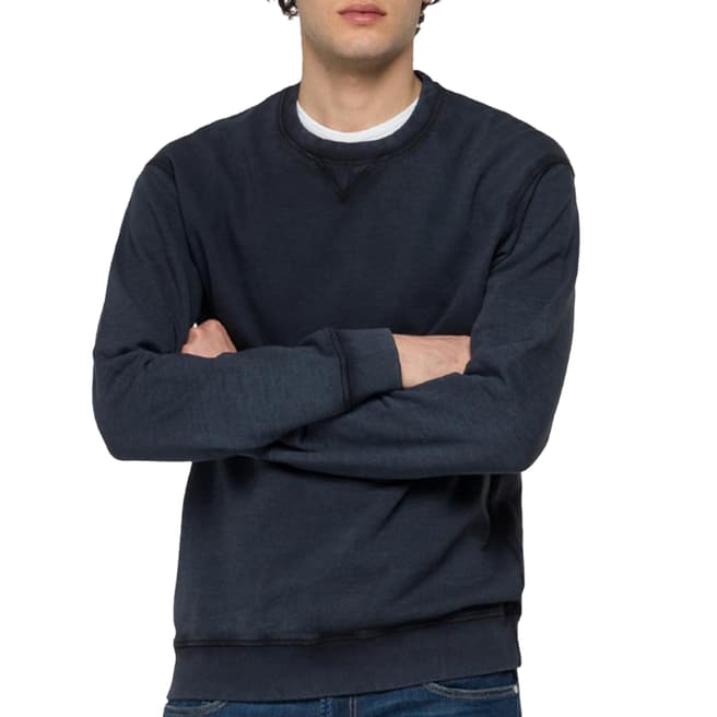 Replay Navy Organic Cotton Sweatshirt