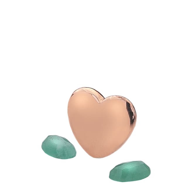 Anais Paris by Hot Diamonds Rose Gold May Charm with Emerald Cabochons