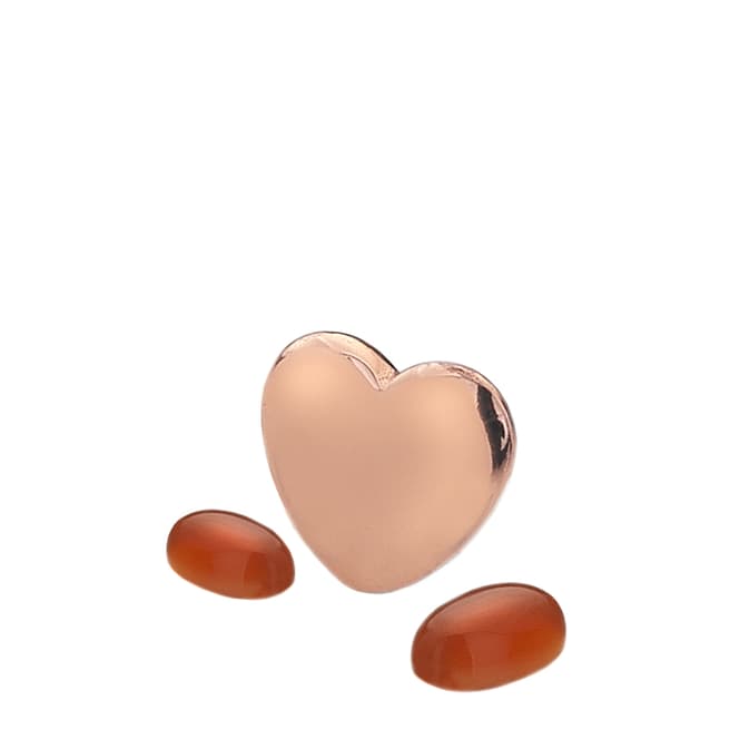 Anais Paris by Hot Diamonds Rose Gold July Charm with Red Carnelian Cabochons