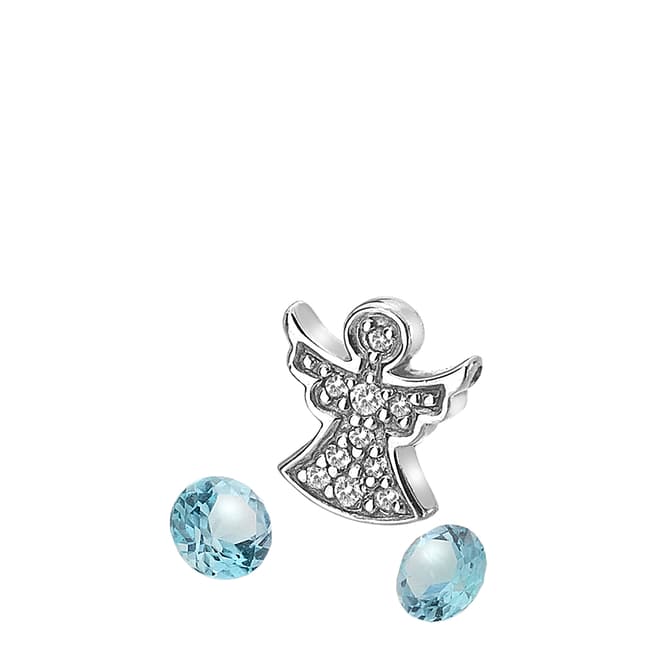 Anais Paris by Hot Diamonds Silver Angel Charm and Blue Topaz stones