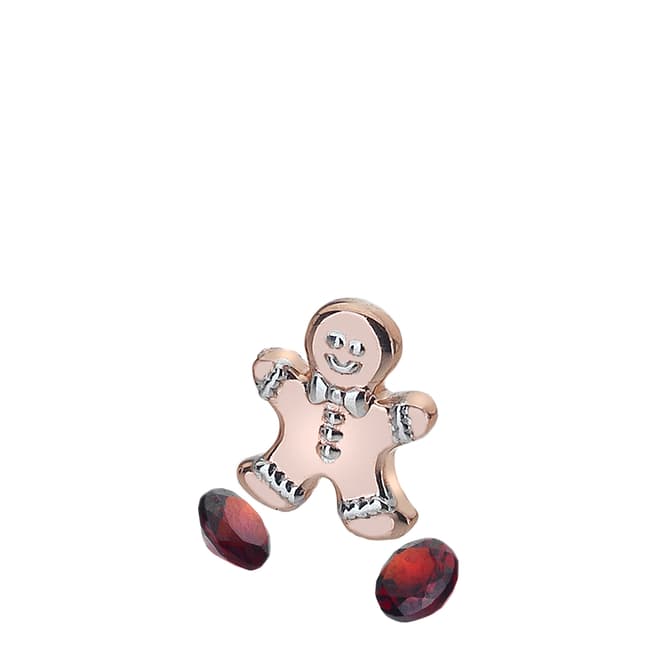 Anais Paris by Hot Diamonds Rose Gold Gingerbread Man Charm and Blue Topaz stones
