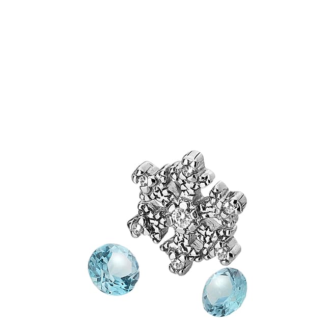 Anais Paris by Hot Diamonds Silver Snowflake Charm and Blue Topaz stones