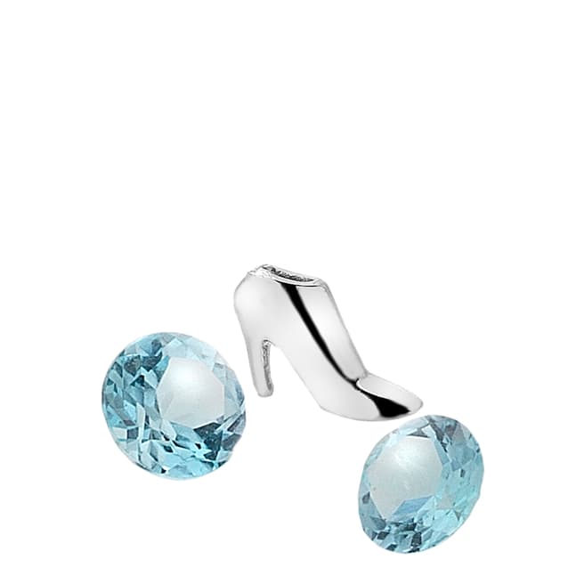 Anais Paris by Hot Diamonds Silver Blue Topaz Stones High Heel Charm