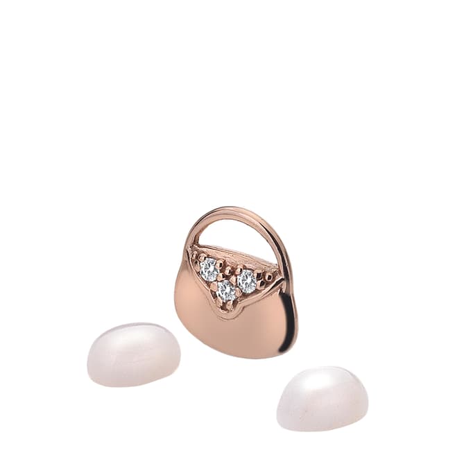 Anais Paris by Hot Diamonds Rose Gold Rose Quartz Stones Handbag Charm