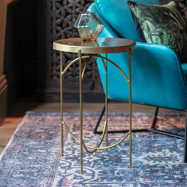 Gallery Living Brass Lyness Side Table
