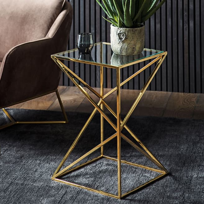 Gallery Living Alturas 43cm Side Table, Gold 