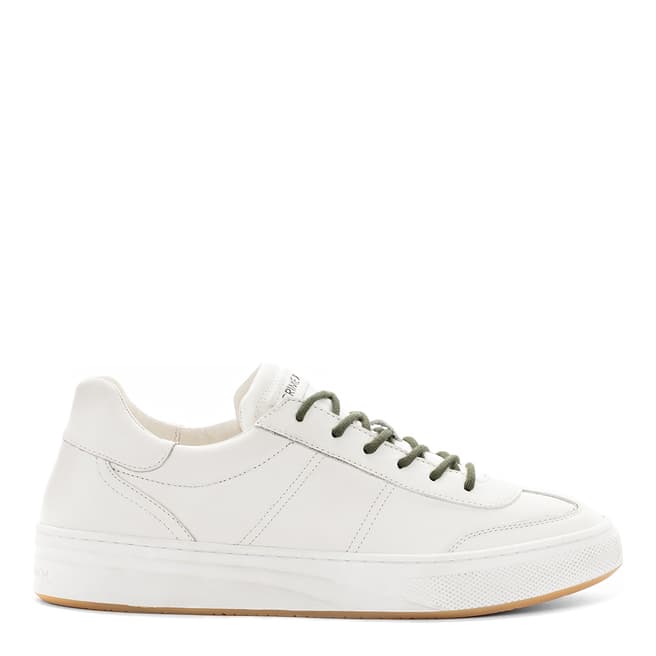 Crime London White Low Top Leather Sneakers