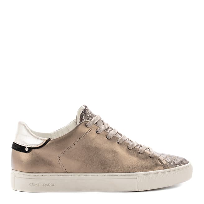 Crime London Bronze Low Top Leather Sneakers