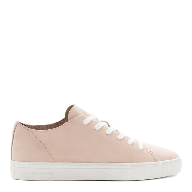 Crime London Pink Low Top Raw Leather Sneakers
