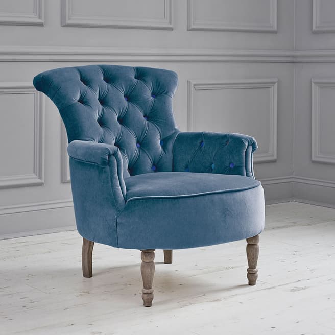 Voyage Maison Elsie Lapis Bluebell Velvet Chair