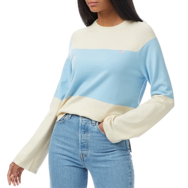 Crew Clothing Ivory/Blue Striped Jumper