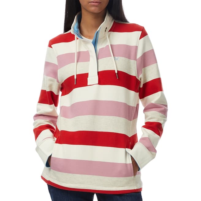 Crew Clothing Pink Striped Cotton Pullover
