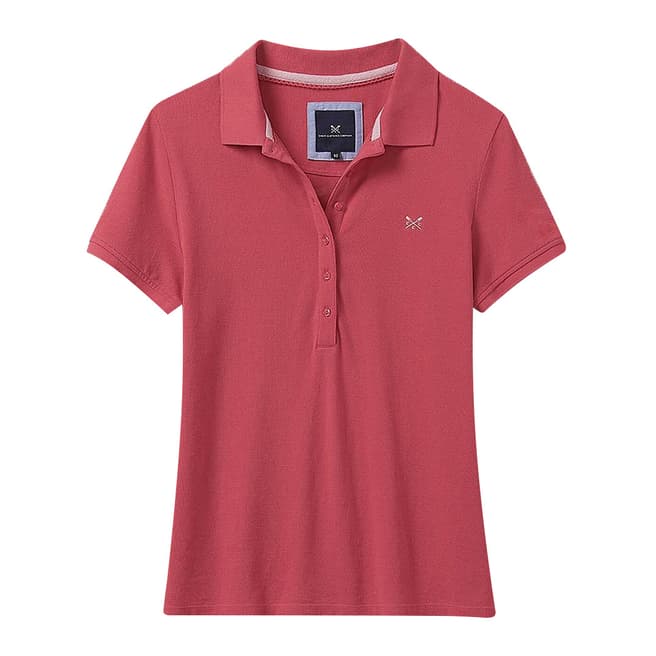 Crew Clothing Hot Pink Cotton Logo Polo Shirt