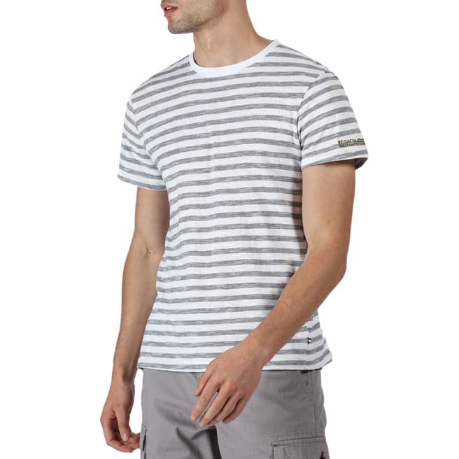 Regatta White Stripe Cotton T-Shirt