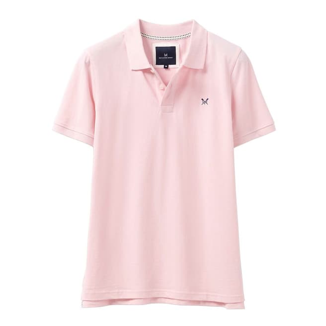 Crew Clothing Pink Cotton Logo Polo Shirt