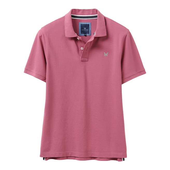 Crew Clothing Pink Cotton Logo Polo Shirt