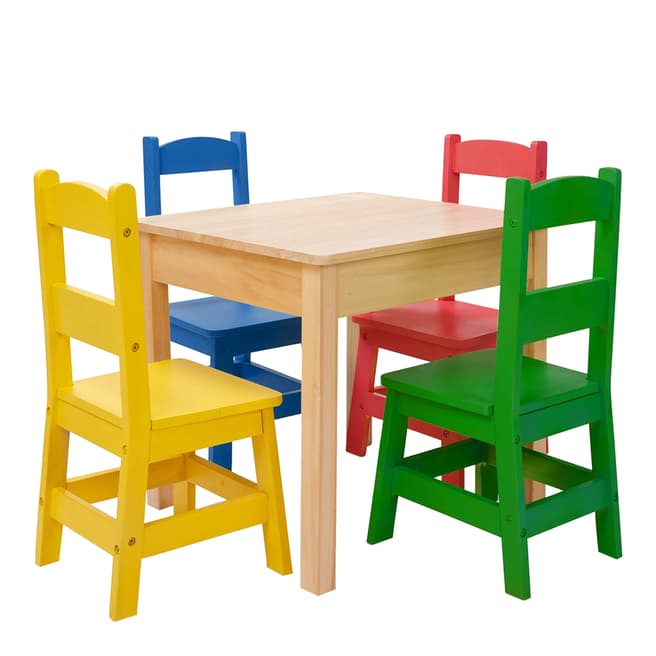 Melissa and Doug Primary Colours Table & 4 Chairs