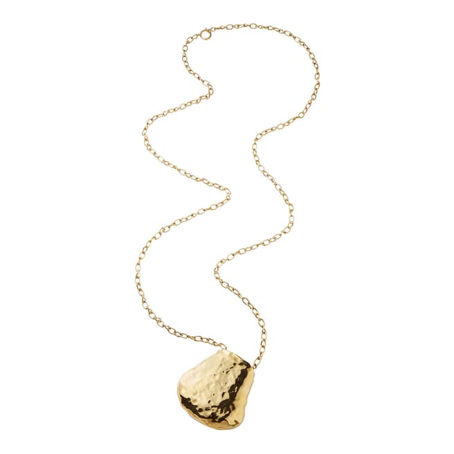Marni Wide Chain Brass Face Necklace