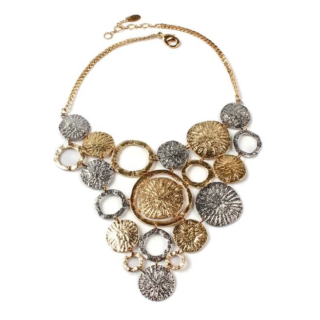 Amrita Singh Gold/Silver Coin Bib Necklace