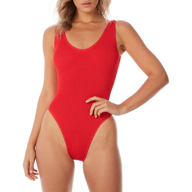 Bound By Bond-eye Baywatch Red he Maya Cut Out Swimsuit