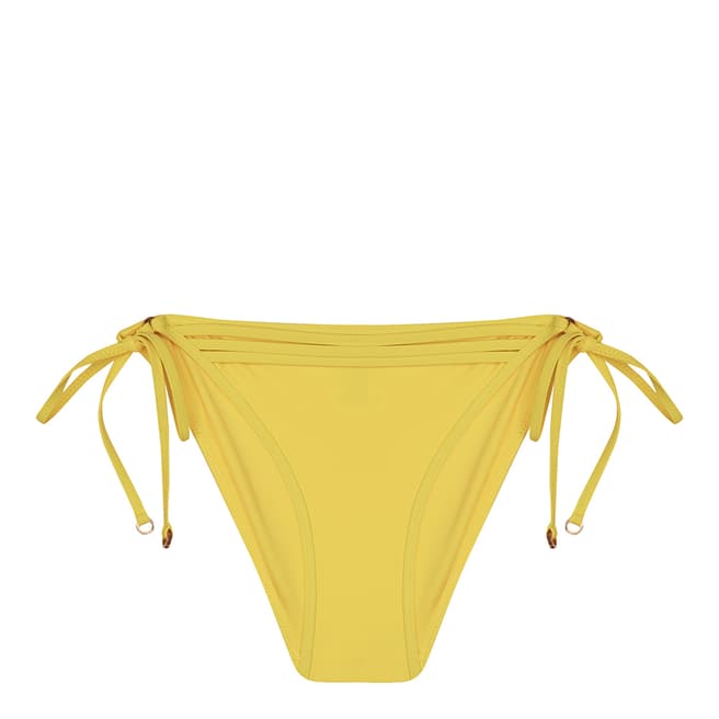Reiss Yellow Elfrieda Strappy Bikini Bottoms